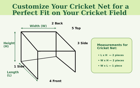 Cricket Net Garware Braided 2.5MM Thickness - HDPE Virgin 50MM Mesh